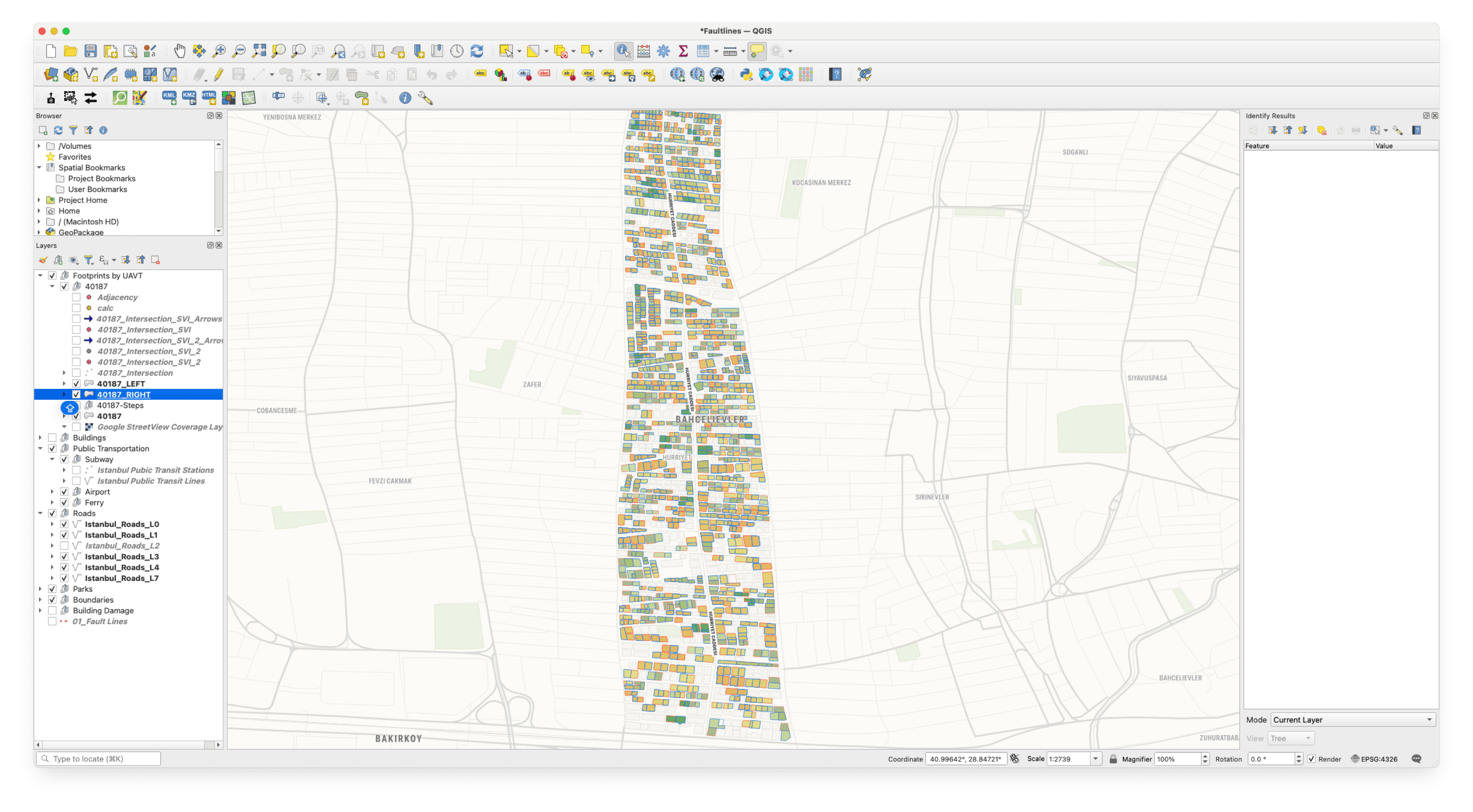 Merging adjacency calculations back in QGIS for visualization.